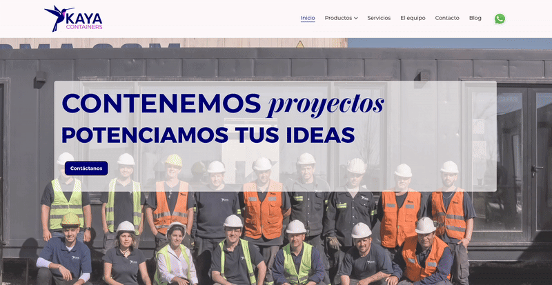 Sito web di Kaya Containers