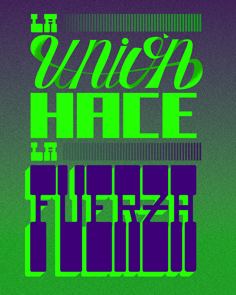 Poster «La unión hace la fuerza»